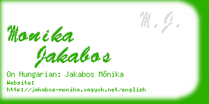 monika jakabos business card
