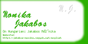 monika jakabos business card